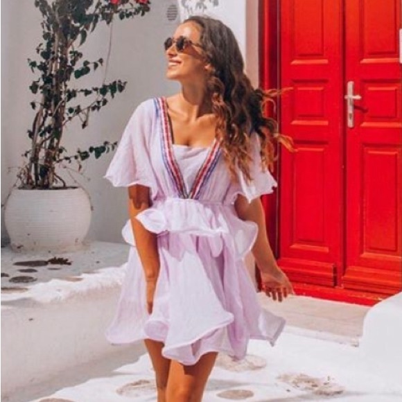 Pitusa Dresses & Skirts - SOLD✨NWT PITUSA TALLULAH RUFFLE COVERUP DRESS